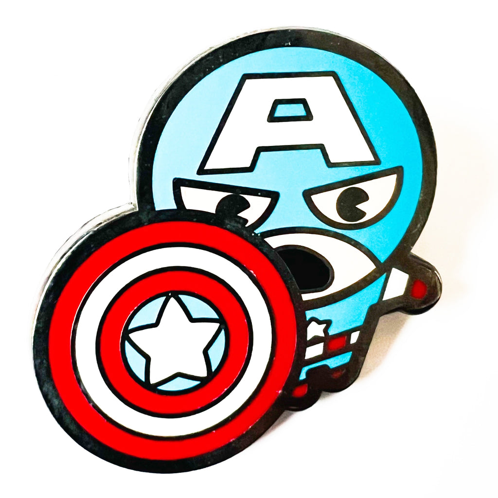 Disney Marvel Avengers Captain America Kawaii Art Pin - The Stand Alone