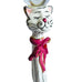 Blue Sky Heather Goldminc Ceramic Kitty Cat Martini Glass