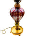 Vintage Art Deco Cranberry Glass Table Lamp