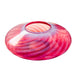 Fenton Cranberry Opalescent Spiral Optic Swirl Ruffle Glass Bowl