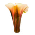 Vintage Fluted Calla Lily Tulip Flower Aurene Gold Art Glass Light Shade