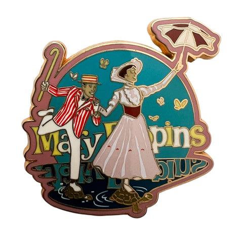 Disney Mary Poppins 40th Anniversary Jolly Holiday Mary Poppins and Bert Disneyland Resort Pin