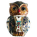 Vintage Cloisonne Enamel Brass Owl Figurine