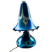 Vintage Carl Radke Art Glass Bell Shade Blue Signed Table Lamp