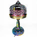 Vintage Carnival Iridescent Purple Amethyst Glass Table Lamp