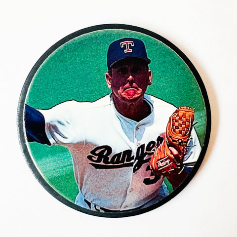 Vintage MLB Nolan Ryan Rangers Baseball Button Magnet