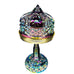 Vintage Carnival Iridescent Purple Amethyst Glass Table Lamp