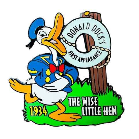 Disney Countdown to the Millennium Pin #49 Donald Duck The Wise Little Hen 1934 Pin