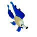 Glass Miniature Blue White Fish Figurine