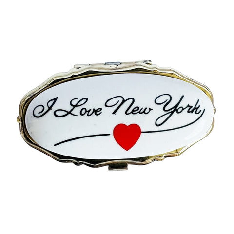 Vintage I Love New York Metal Tin Mini Trinket Box