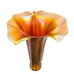 Vintage Fluted Calla Lily Tulip Flower Aurene Gold Art Glass Light Shade