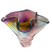 David Van Noppen Hand Blown Ruffled Edge Art Glass Bowl Vase Signed