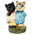 Antique Twin Cat Kittens Cast Iron Doorstop