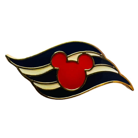 Disney Cruise Line DCL Wave Logo Mini Red Stripes with Blue Mickey Icon Pin