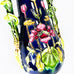 Josef Strnact Majolica Cobalt Blue Floral Double Handle Pottery Vase