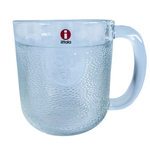 Littala 50cl Textured Clear Glass Mug