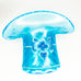 Fenton Glass Coralene Celeste Blue Stretch Diamond Optic Top Hat Vase