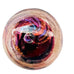 Vintage Art Glass Cranberry Metallic Swirl Paperweight