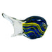 Vintage Art Glass Angle Fish Clear Blue Yellow Figurine Paperweight