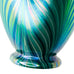 Orient & Flume Art Glass Green & Gold “Iriscenet" Combed Feather Pattern Vase