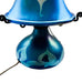 Vintage Carl Radke Art Glass Bell Shade Blue Signed Table Lamp