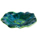 Vintage Kerr Maui Studio Pottery Art Turtle Blue & Green Glaze Wavy Edge Bowl