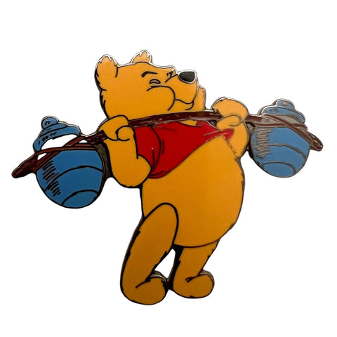 Disney Disneyland Exclusive Winnie the Pooh Weightlifting Pin