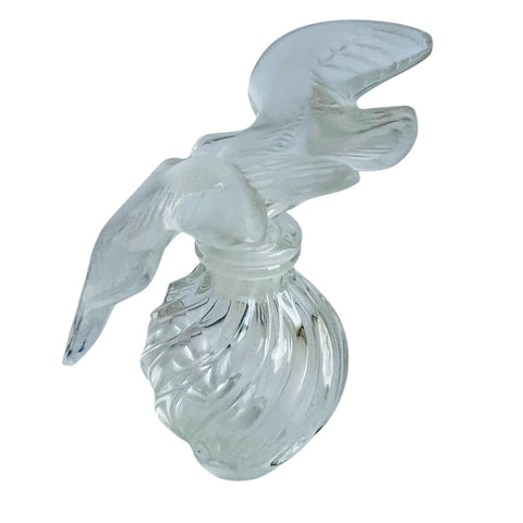 Vintage Lalique NIna Ricci Lair Du Temps Double Dove Frosted Stopper Perfume Bottle