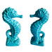 Seahorse Ceramic Ocean Nautical Teal Turquoise Salt and Pepper Shaker Set