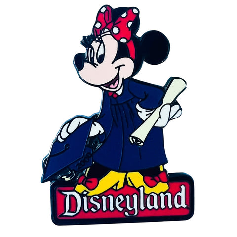 Disney Disneyland 2000 Minnie Mouse with Diploma Graduation Grad Nite Pin