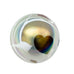 Vintage Heart Design Iridescent Matte Hand Blown Egg Paperweight