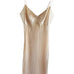 Vintage Seashell Champagne Pleated Bow Slip Gown