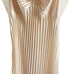 Vintage Seashell Champagne Pleated Bow Slip Gown