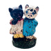 Antique Twin Cat Kittens Cast Iron Doorstop