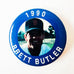 Vintage 1990 Brett Butler Baseball Star MLBPA Buttons Pinback