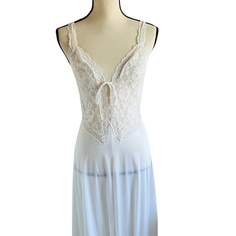 Vintage Glydons Hollywood Bridal Lace Nightgown & Robe Peignoir Set