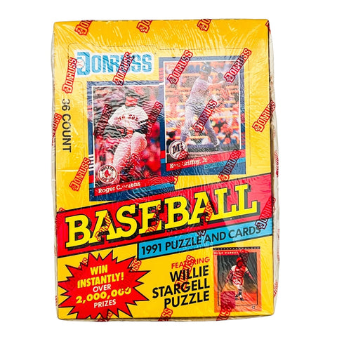 Vintage 1991 Donruss Series1 Baseball Cards Factory Sealed Wax| 36 Packs Box Series