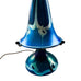 Vintage Carl Radke Art Glass Bell Shade Blue Signed Table Lamp