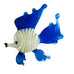 Glass Miniature Blue White Fish Figurine