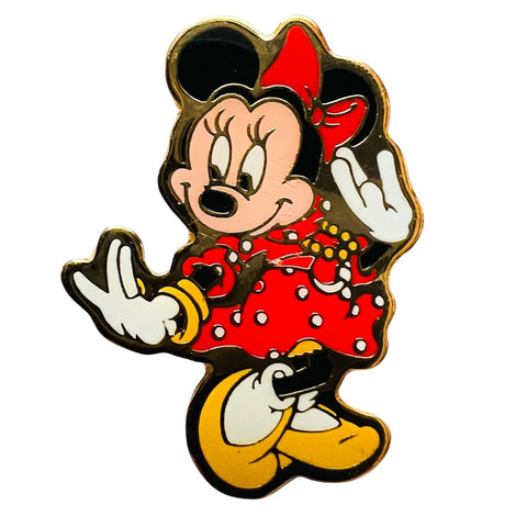 Disney Minnie Mouse Polka Dot Dress Beaded Necklace Pin