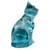 Vintage Fenton Blue Glass Cat Figurine