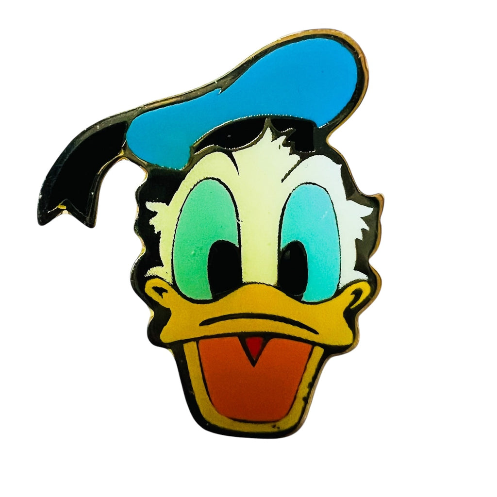 Vintage Disney Donald Duck Head Blue Hat Pin