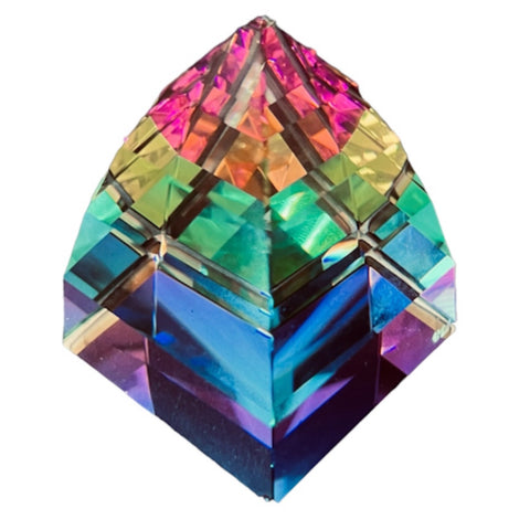 Swarovski Crystal Rainbow Pyramid Vitrail VM Paperweight