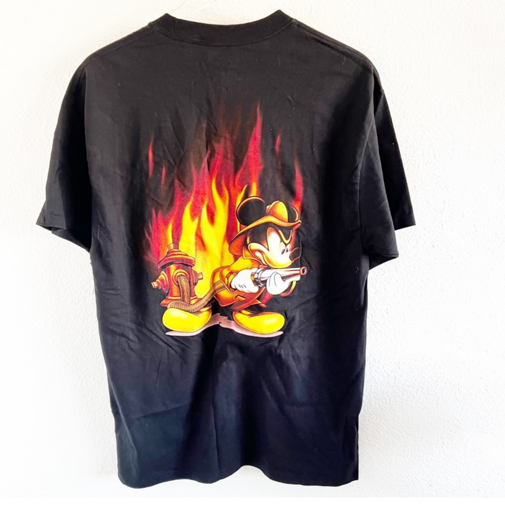 Walt Disney World Magic Kingdom Mickey Mouse Firefighter Shirt