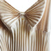 Vintage Seashell Champagne Pleated Bow Slip Gown