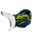 Vintage Art Glass Angle Fish Clear Blue Yellow Figurine Paperweight