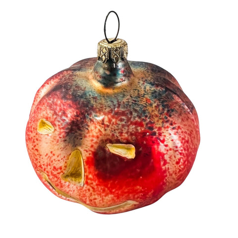 Vintage CHRISTBORN Halloween Pumpkin German Glass Blown Ornament