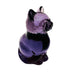 Fenton Burmese Sitting Kitty Cat Art Purple Glass Figurine