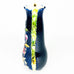 Josef Strnact Majolica Cobalt Blue Floral Double Handle Pottery Vase