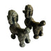 Vintage Pewter Metal Pair of Poodle Dog Figurines